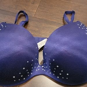 La Senza Blue-ish Purple-ish Gem Stone Underwire Push Up Bra 36DD